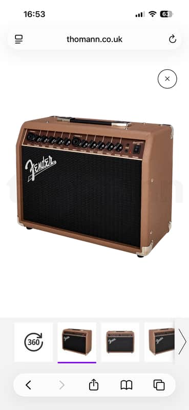 Fender Acoustasonic 40 2-Channel 40-Watt 2x6.5" Acoustic Guitar Amp 2017 - Present - Brown image 1