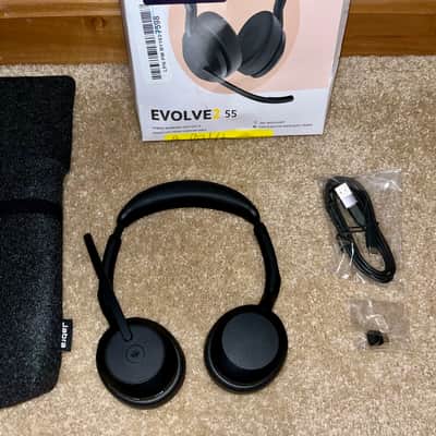 Jabra Evolve2 55 Stereo Wireless Headset - Features AirComfort Technology, Noise-Cancelling Mics & Active Noise Cancellation - Works with UC Platforms image 9