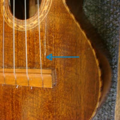 No Name Nunes Style Soprano Ukelele c1920's Solid Koa image 6