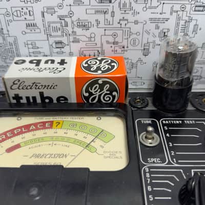 General Electric 12SN7GTA Preamp Tube Set Grey Plates Same Codes USA 1963 Tested image 8