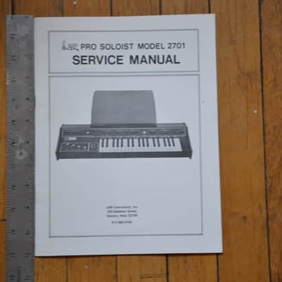 Pro Soloist Service Manual.  Original Mint Condition.