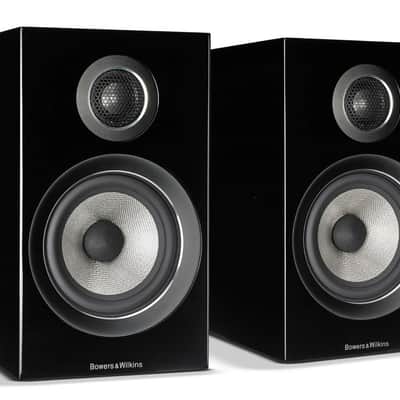 B&W 707 S2 Bookshelf Speakers; 707S2; Gloss Black Pair (New) image 1