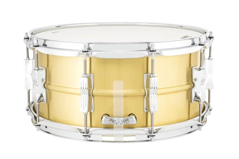 Ludwig LB654BM Acro Brass 6.5x14" 10-Lug Snare Drum with P86C Strainer imagen 3