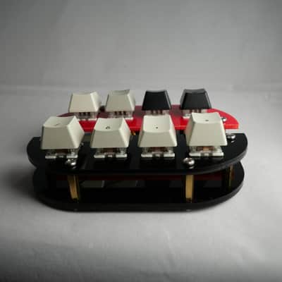 Black and Red Acrylic Midi Controller with 8 Note Buttons image 4