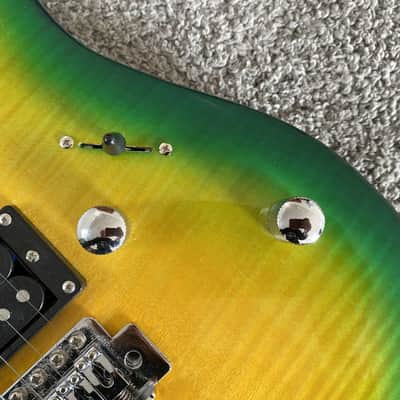 Transparent Green Superstrat Electric Guitar, Basswood Body, Maple Neck, Rosewood Fingerboard image 19