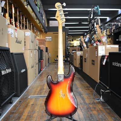 Fender Custom Shop 1958 P-Jazz Bass Heavy Relic Chocolate 3-Color Sunburst w/Tweed Case image 6