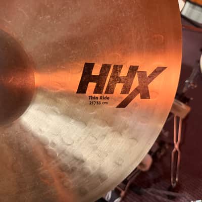 SABIAN HHX thin 21” ride cymbal 2229 grams for drums used excellent image 2