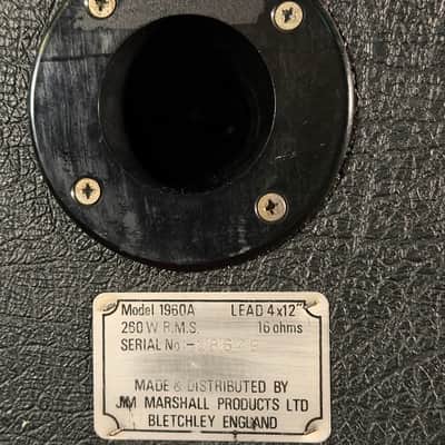 Marshall JCM 800 Lead Series 1960A 4x12" Angled Guitar Speaker Cabinet 1981 - G12-65 image 6