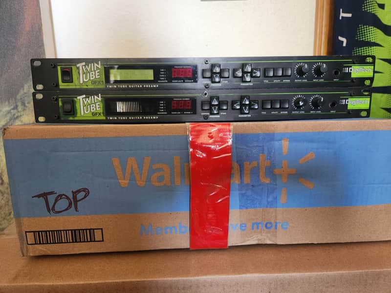 TWO DigiTech GFX-1 Guitar Tube Preamps! 1992 - Black image 1