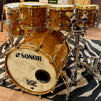 SONOR SQ2 Walnut Roots 24k GOLD PLATED hardware =22,8,10,12,14,16”= <<LIKE NEW 100%>> Bild 4
