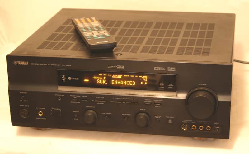 YAMAHA RX-V659 100 Watts x 7 Channel Home Theater Receiver Black w/RAV254 Programmable Remote VGUC image 1
