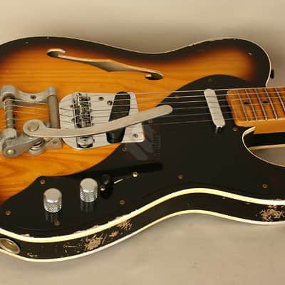 Fender Custom Shop Masterbuilt Telecaster '69 Thinline Bigsby 2012 2 Color Sunburst image 4