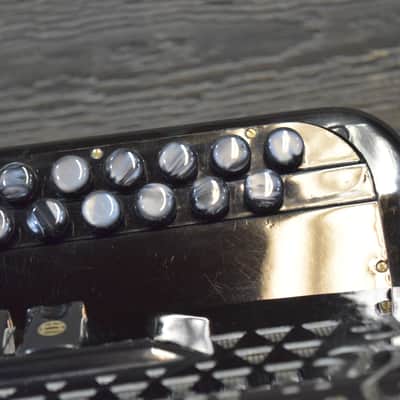 Dino Baffetti Super I 2-Row 8-Bass 21-Treble Button D/C# Black Diatonic Accordion w/Bag image 15