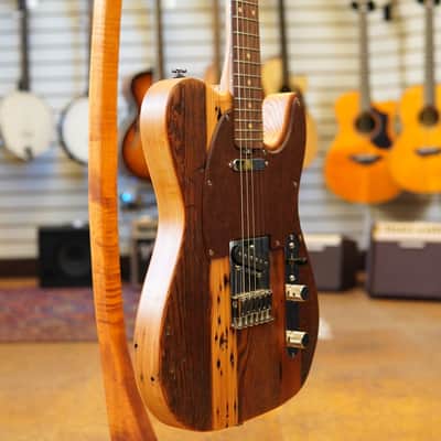 Strack Woodworking (Chicago) T-Style Old Growth Reclaimed Pine Solid Body Electric Guitar w/Fralin Pickups, Padded Gig Bag image 2