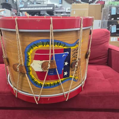 Cooperman Civil War Style Feild Bass Drum 24x16 - Natural/Red image 2