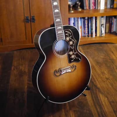 Gibson SJ-200 Standard 2013 Vintage Sunburst with Custom Engraved Pickguard and Fishman Ellipse Aura Pickup image 3