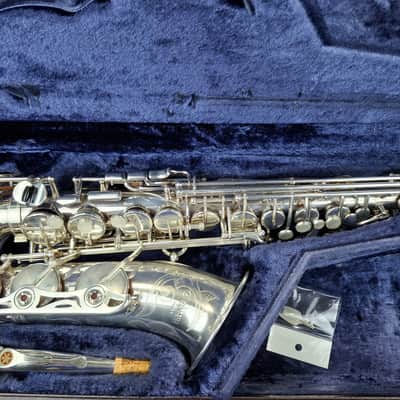 NO TARIFFS - Yamaha YAS-62S Silver Alto Saxophone Purple Logo image 20