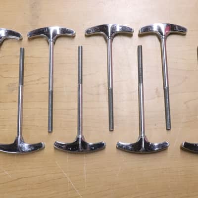 Ludwig USA 4 1/8" Chrome T Rods 8pk Vintage 1960's -70's #2 image 1