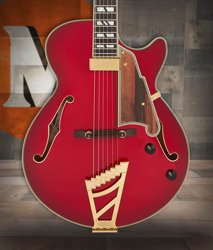 D'Angelico Excel SS Thinline Hollow Body - Dark Cherry Burst (DAESSSGT) image 1
