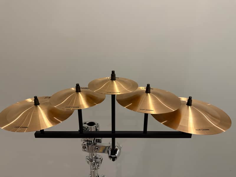 Paiste 5pc 2002 Cup Chime Cymbal Set (#1, 2, 4, 6, 7) with tree holder image 1