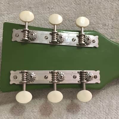 Vintage 1965 Airline Bighorn Green Solid Body Electric Guitar USA Made Kay + Original Gig Bag RARE image 13