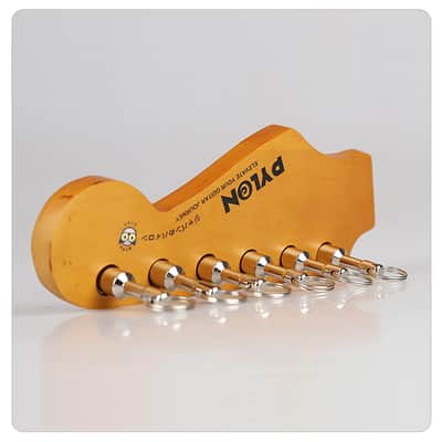 Guitar Headstock Shaped Key Chain Holder Gift for Music Lovers image 3