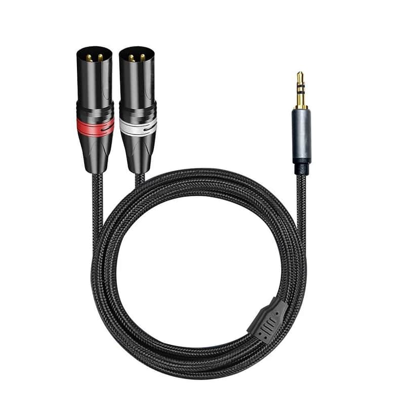 Immagine 3.5mm TRS Stereo to Dual XLR Male Y-Splitter Audio Cable – Low Noise - 1