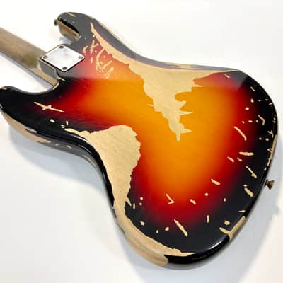 Fender Jazz Bass Jaco Pastorius Tribute Relic 2013 Custom Shop Sunburst Fretless image 16