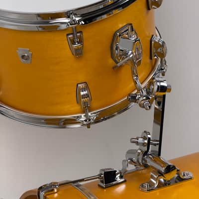 Ludwig USA 20/12/14" Neusonic Downbeat Outfit - VIDEO Satin Golden Slumbers w/ Maxwell Ludwig Rail image 6