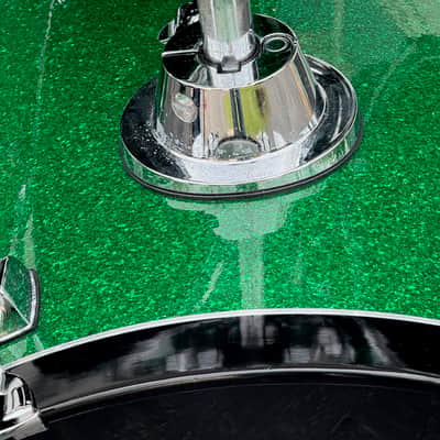 Ludwig Accent CS Green Sparkle 4 Piece Shell Pack Drum Set image 5