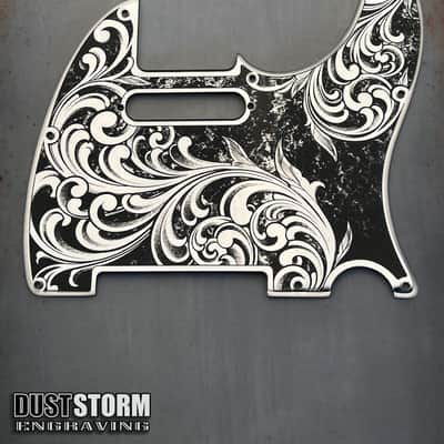 Telecaster 8 Hole Pickguard Acrylic Silver Mirror Guitar Scratch Plate for Fender American/Mexican Standard Tele Cut for Modern Style Parts image 2