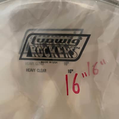 (3) NOS Ludwig 16” Rockers Heavy Clear drumheads image 2
