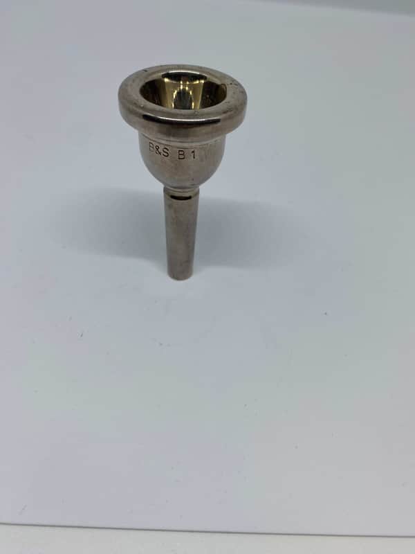 Trombone mouthpiece small shank B&S B1 - silver image 1