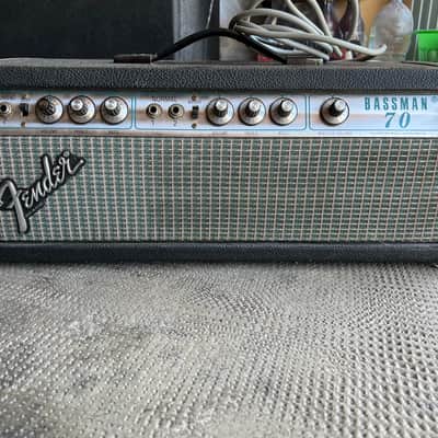 Fender Bassman 70 2-Channel 70-Watt Guitar / Bass Amp Head 1977 - 1980 - Silverface image 2