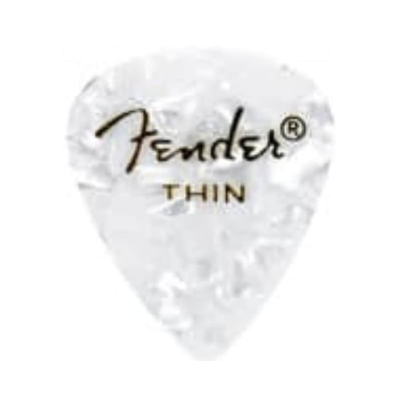 Fender 351 Shape Premium 12-Pack White Moto Thin image 1