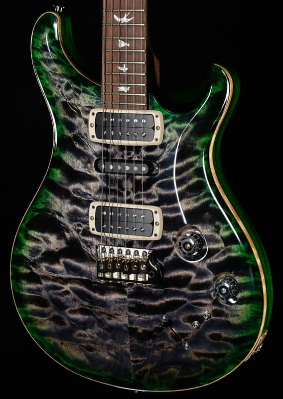 PRS Willcutt Exclusive Wood Library Modern Eagle V Charcoal Jade Burst Quilted Maple 10-Top (209) image 1