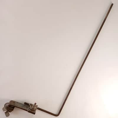 Ludwig Cymbal 1/4"Rod L-Arm Vintage 30s Nickel Clamp-On Bass Drum Hoop Mount USA image 1