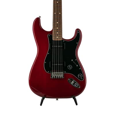 Fender Noventa Stratocaster Electric Guitar, PF FB, Crimson Red Transparent, MX2115XXXX image 4