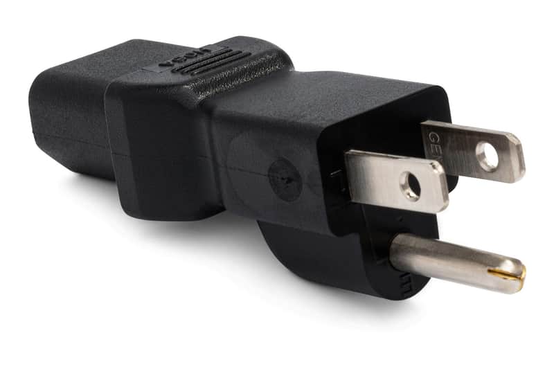 Hosa PWA-421 Power Adaptor IEC C13 to NEMA 5-15P - Black image 1