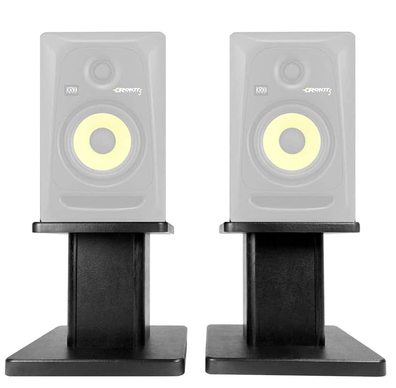 Rockville 8” Black Studio Monitor Speaker Stands For KRK ROKIT 5 G3 Monitors image 1