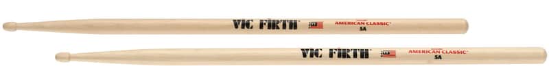 Vic Firth American Classic Drumsticks - 5A - Wood Tip (24-pack) Bundle