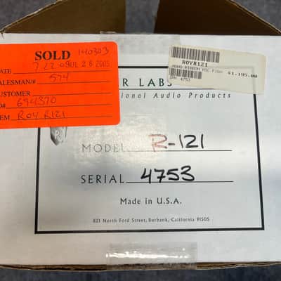Royer Labs R-121 Ribbon Microphone (Pre-owned in excellent condition) image 5