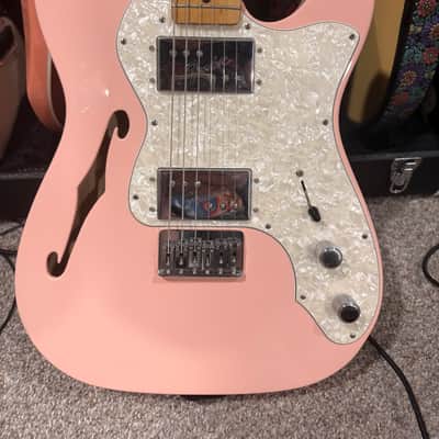 Fender Vintera '70s Telecaster Thinline by with Maple Fretboard 2020 - 2021 - Shell Pink CME exclusive image 2