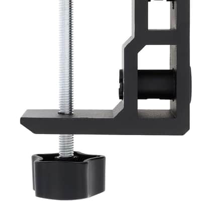 Heavy Duty Desk Clamp for 1/2” Base Microphone Boom Arm, Large Metal Table Mount Mic C Clamp Fits up to 3.3" Desktop Thickness image 1