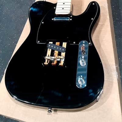 Hillbilly Guitars Custom Black Ebony & Flame Maple Telecaster Bridge w Brass Comp Saddles image 1