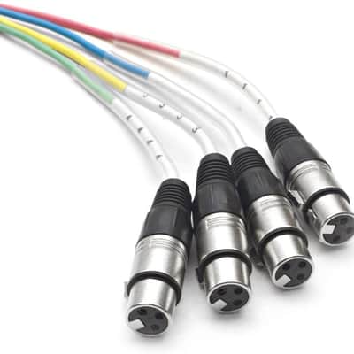 4 CHANNEL XLR SNAKE CABLE -15 Feet -Pro Audio Patch image 2