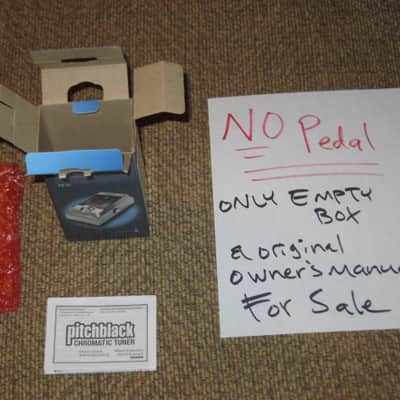 generally clean (has a couple imperfections) Korg EMPTY Box & original Owner's Manual for PB-01 Pitchblack Chromatic Pedal Tuner (Limited Ed Brushed Nickel PB-01-BN) NO pedal, mid 2016, BOX + Manual ONLY for Pitchblack BN Pedal Tuner image 2