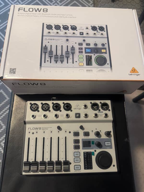 Behringer FLOW 8 Bluetooth Controlled 8-Input Digital Mixer 2020 - Present - Grey image 1