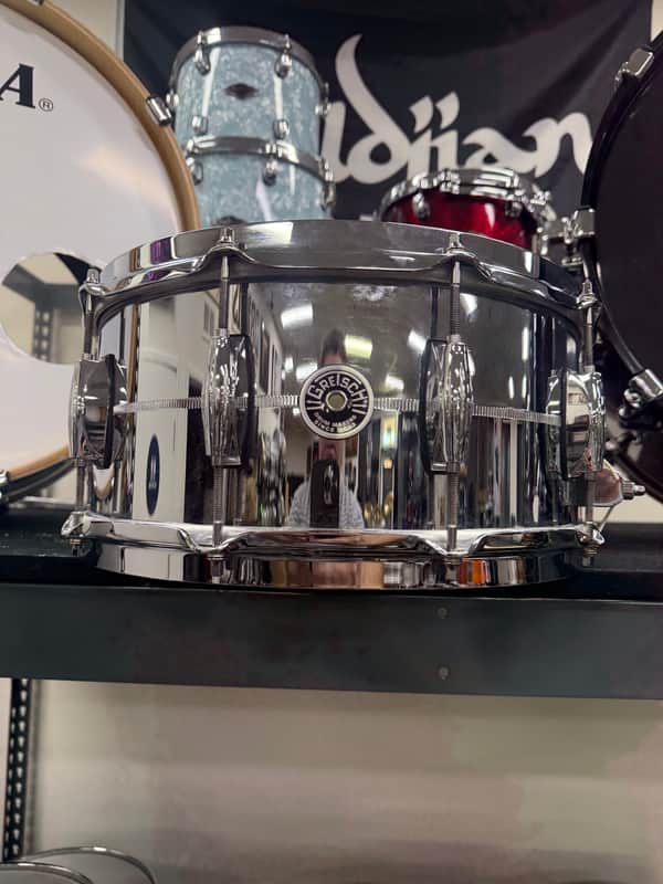 Gretsch GB4164S Brooklyn Chrome Over Steel 6.5x14" 10-Lug Snare Drum