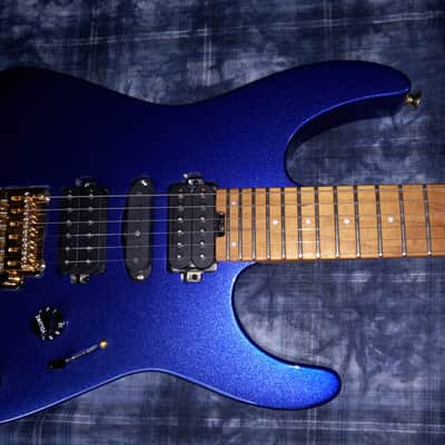 MINT!! Charvel Pro-Mod DK24 HSH 2PT CM Caramelized Maple Neck Mystic Blue 7.4lbs! / Authorized Dealer SAVE image 12